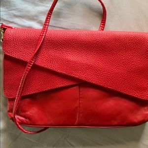 Red leather purse